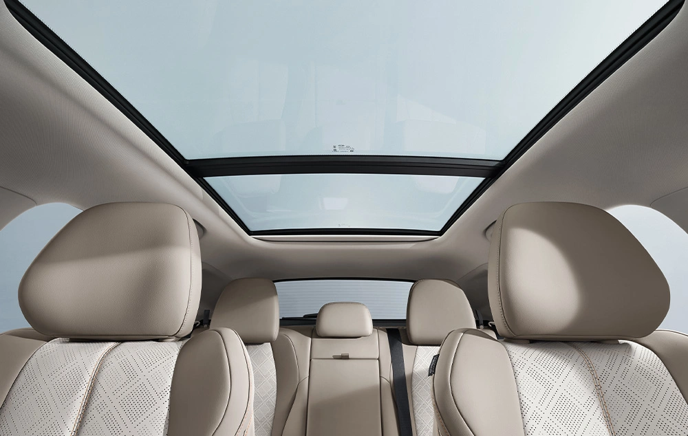 BYD ATTO EVO 3 Interieur panoramisch glazen schuifdak Gomes