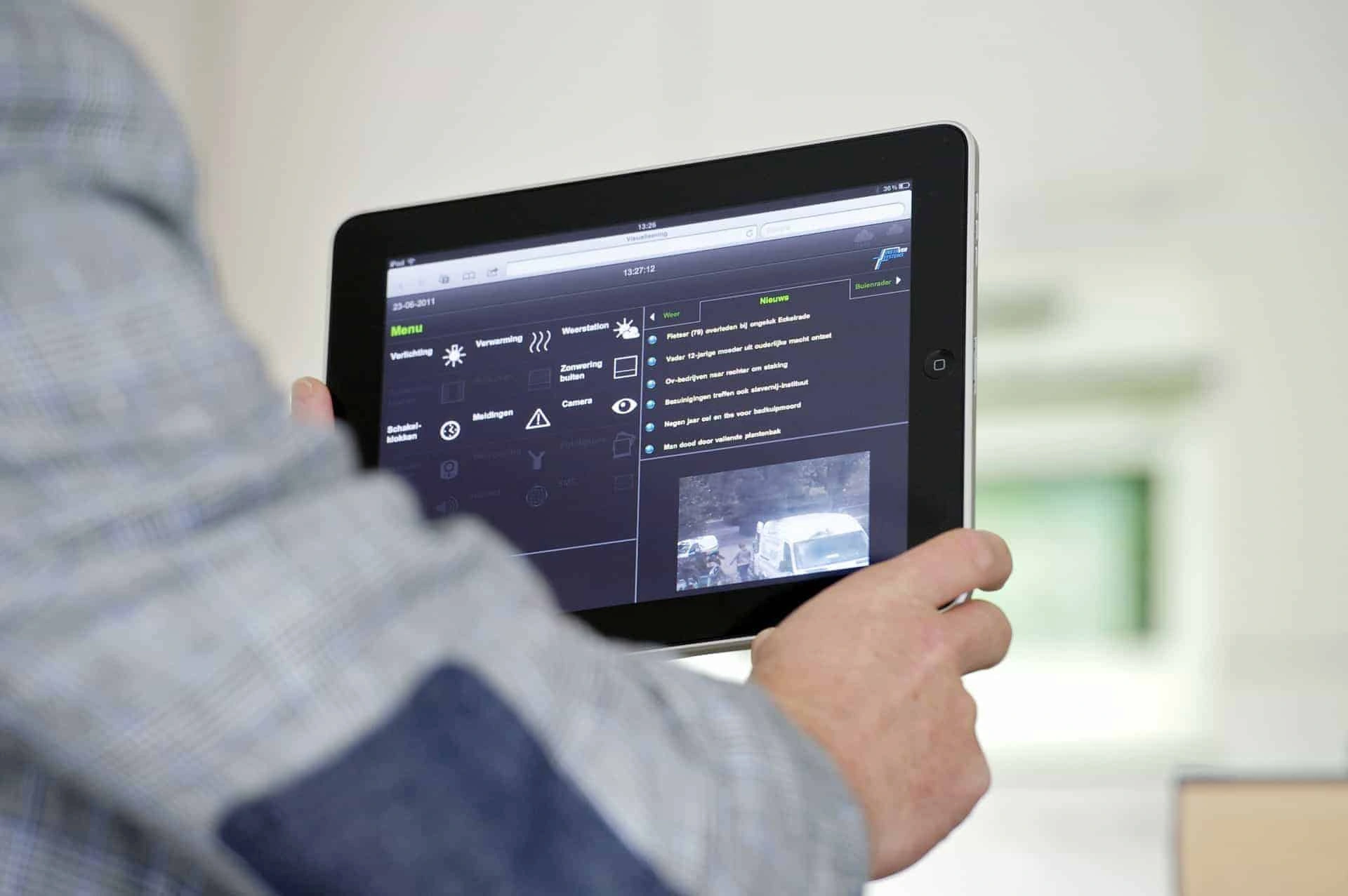tablet met overzicht