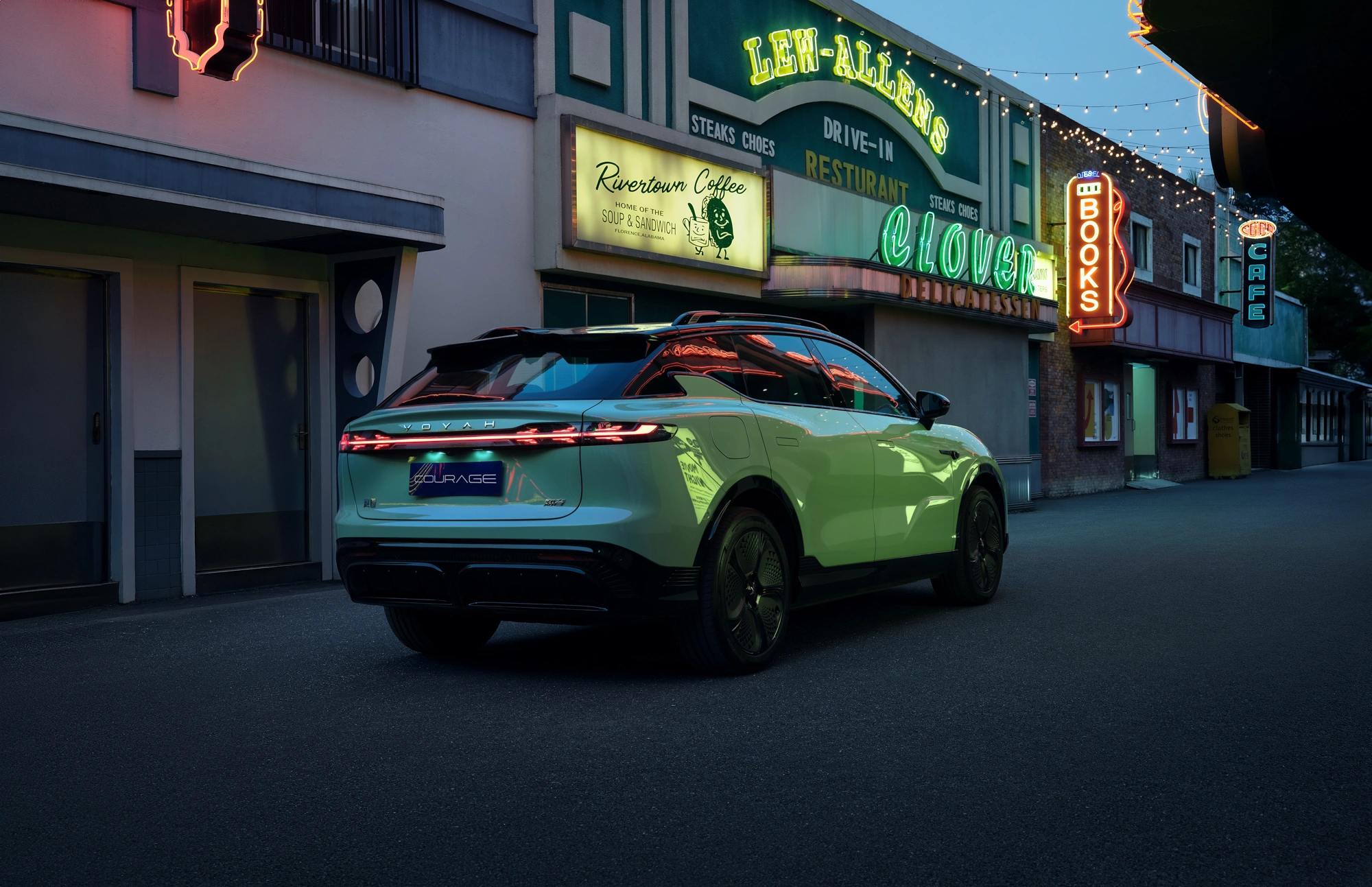 Detailfoto van het dimbare panoramadak van een VOYAH Free in zwarte uitvoering