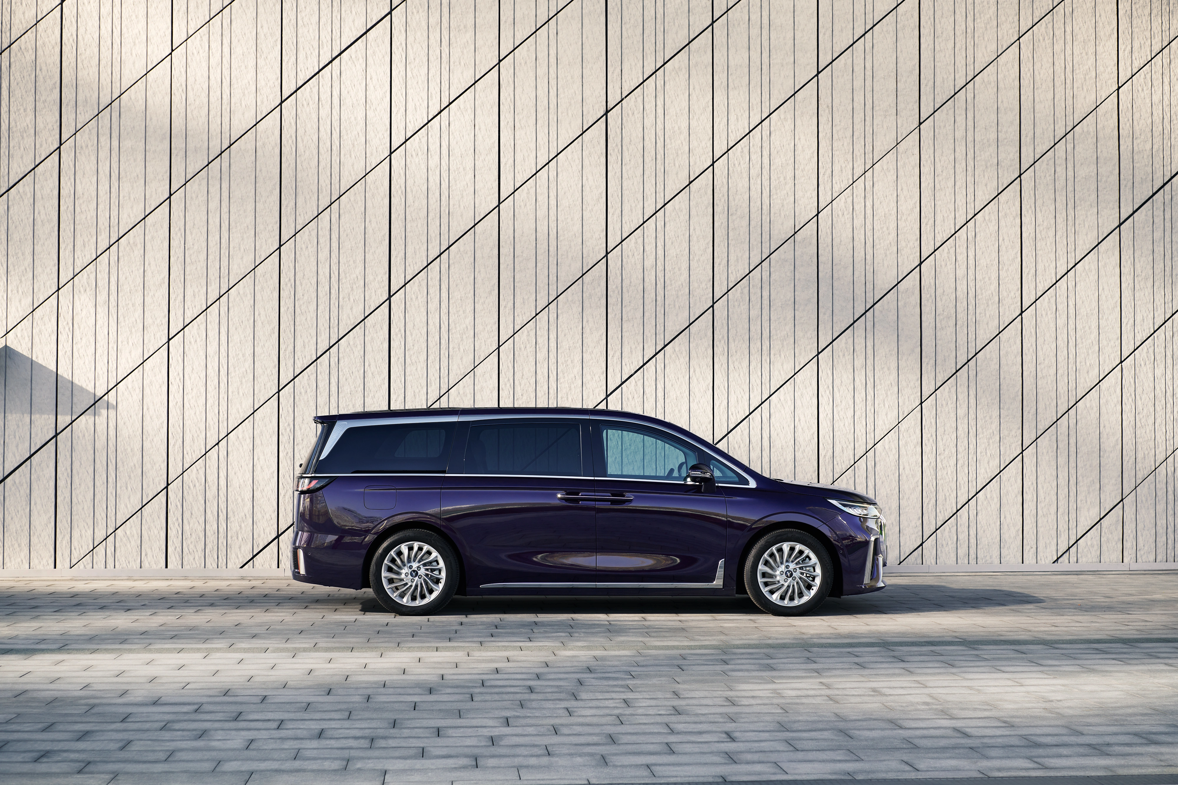 Detailfoto van de velg van een VOYAH Free in zwarte uitvoering