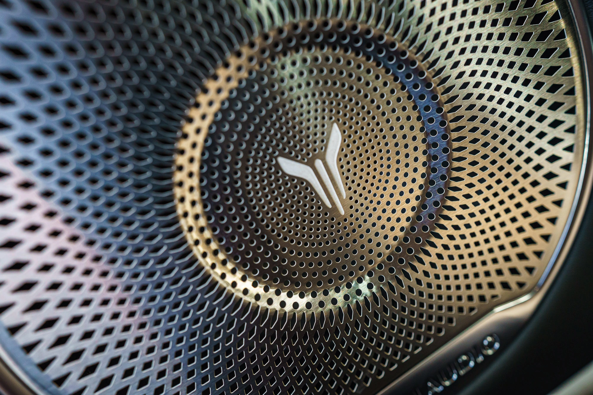 Detailfoto van de soundbox in een VOYAH Free
