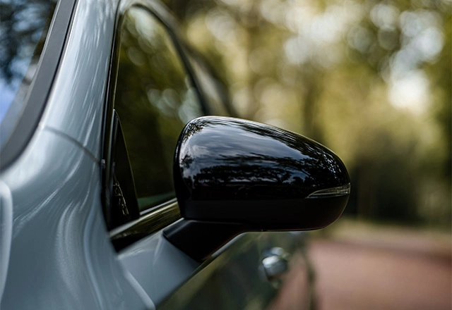 Detailfoto van de zijkant van een Mercedes-Benz A-Klasse Hatchback
