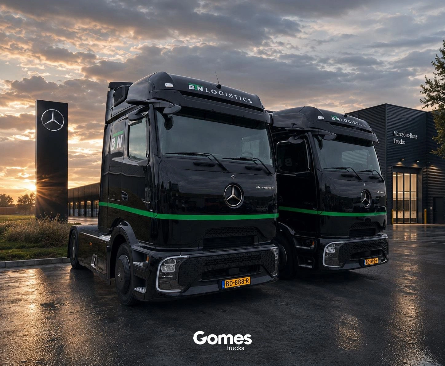 Twee prachtige Actros ProCabin trekkers voor BTN Logistiek